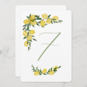 レモン テーブル ナンバー 7 招待状 (正面/裏面)