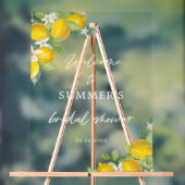 レモン テーマのウェディング シャワー ウェルカム アクリルサイン (ニュートラル)