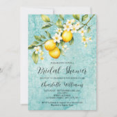 レモン テーマのブライダル シャワー ブランチ 招待状 (正面)
