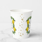 レモン テーマのブライダル シャワー 紙コップ (右)