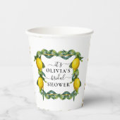 レモン テーマのブライダル シャワー 紙コップ (正面)