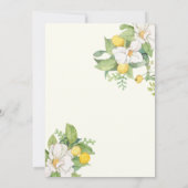 レモン テーマの小さなスウィートベイビー シャワーの招待状 招待状 (裏面)