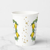 レモン テーマの幾何学的なデザインのウェディング シャワーのための紙コップ 紙コップ (右)