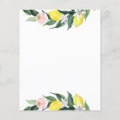 レモン テーマの結婚前お茶会 トリビア問題 チラシ (裏面)