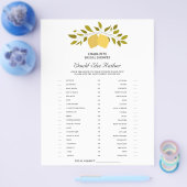 レモン テーマ どっちが好き? ウェディング シャワー ゲーム チラシ (シングル)