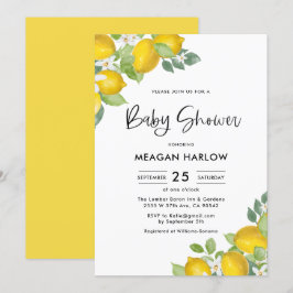 レモン テーマ ベビー シャワー オー ベビー シャワー インビテーション
