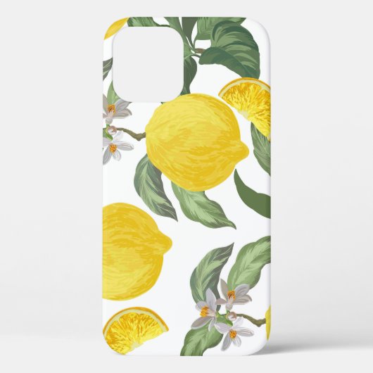 レモン：トロピカルフルーツヴィンテージシームレス Case-Mate iPhoneケース (裏面)