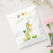 レモン ドリンク パーティー ギフト袋 - オーダーメイド テキスト フェイバーバッグ (封をした状態)