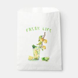 レモン ドリンク パーティー ギフト袋 - オーダーメイド テキスト フェイバーバッグ