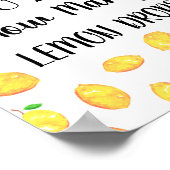 レモン ドロップの数を当ててみて！ ブライダルシャワー ポスター (角)