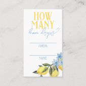 レモン ドロップ パーティー ゲーム 推測 カード (正面)