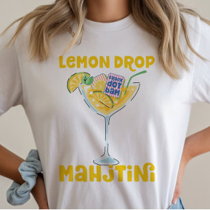 レモン・ドロップ・マティーニ麻雀カクテルTシャツ Tシャツ