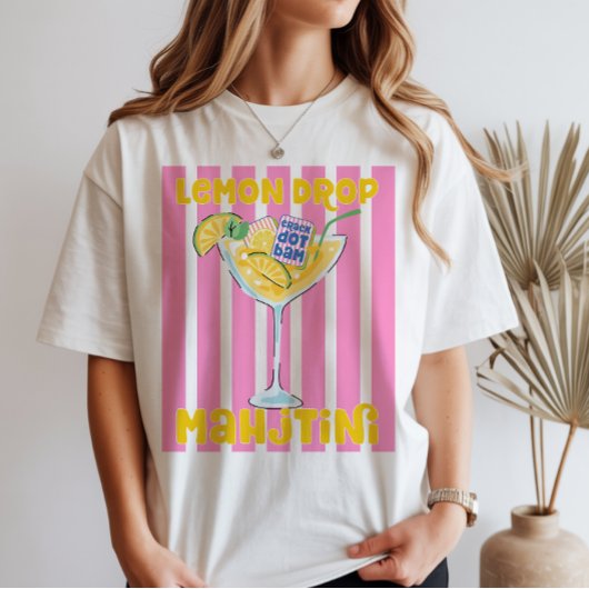 レモン・ドロップ・マティーニ麻雀Tシャツ Tシャツ