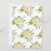 レモン・ドロップ・マーティニー メイン・スクイーズ ブライダル・シャワー 招待状 (裏面)