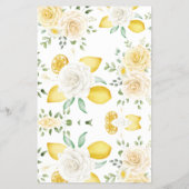 レモン&バラブライダルシャワービンゴゲームカード チラシ (裏面)