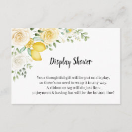 レモン&バラ表示ブライダルシャワーエンクロージャカード エンクロージャーカード