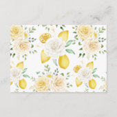 レモン&バラ表示ブライダルシャワーエンクロージャカード エンクロージャーカード (裏面)