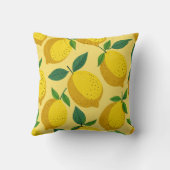 レモン、パターン写真 クッション (裏面)