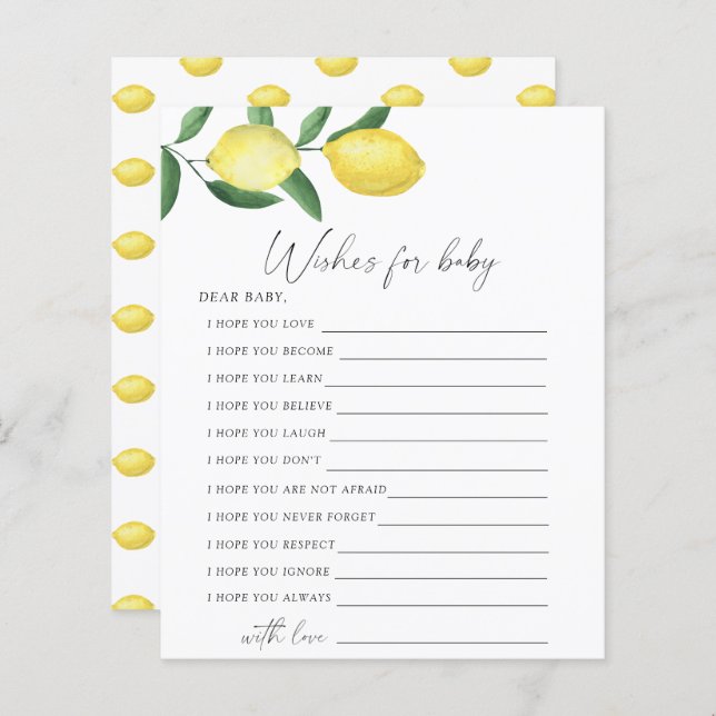 レモン – パーティーゲーム |ベビーゲーム (正面/裏面)