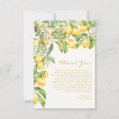 レモン フラワル サンクス カード (正面)