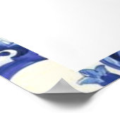 レモン フラワーの地中海スタイルの結婚前のお祝いのギフト ポスター (角)