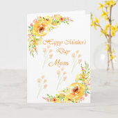 レモン フラワーズ ハッピー マザーズ デー カード (黄色い花)