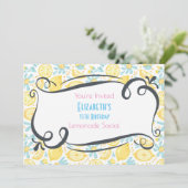 レモン＆フラワーズ バースデーレモネードパーティ 招待状 (スタンド正面)