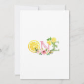 レモン フラワーファーストバースデー招待状 招待状 (裏面)