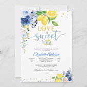 レモン フラワーブライダルシャワー 招待状 (正面)