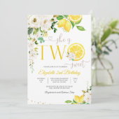 レモン フラワール テューのお誕生日招待状 招待状 (スタンド正面)