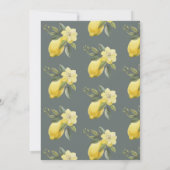 レモン フローラル | ティーカップ ティーパーティー 招待状 (裏面)