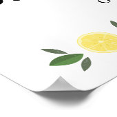 レモン ブライダルシャワーのお出迎えポスター ポスター (角)