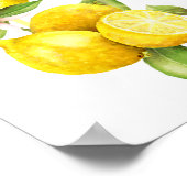 レモン ブライダルシャワーのお出迎え看板 ポスター (角)