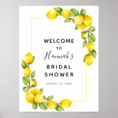 レモン ブライダルシャワーのお出迎え看板 ポスター (正面)