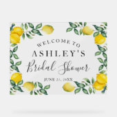 レモン ブライダルシャワーのウェルカムサイン アクリルサイン (正面)