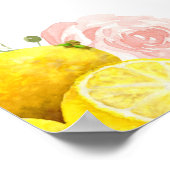 レモン ブライダルシャワーのウェルカムサイン ポスター (角)