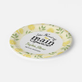 レモン ブライダルシャワーの紙皿 ペーパープレート (アングル)