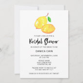 レモン ブライダルシャワー エレガント ミニマル シンプル 招待状 (正面)