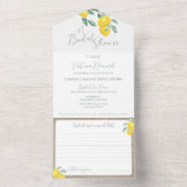 レモン ブライダルシャワー デートナイトカード付き オールインワン招待状 (内側)