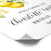 レモン ブライダルシャワー ブランチ  ウェルカム 8x10 ポスター (角)