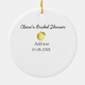 レモン ブライダルシャワー モダン シンプル ミニマル ラスティック b セラミックオーナメント (裏面)