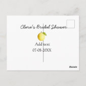 レモン ブライダルシャワー モダン シンプル ミニマル ラスティック b ポストカード (裏面)