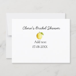 レモン ブライダルシャワー モダン シンプル ミニマル ラスティック b ポストカード