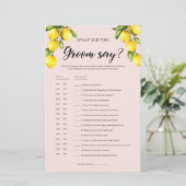 レモン ブライダルシャワー 何て新郎が言った ゲーム (スタンド正面)