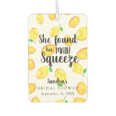 レモン ブライダルシャワー 彼女の大切な人を見つけた カーエアーフレッシュナー (正面)