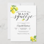 レモン ブライダルシャワー 招待状 (正面)