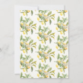 レモン ブライダルシャワー 招待状 (裏面)