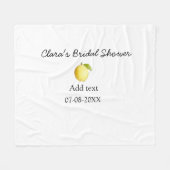 レモン ブライダルシャワー 現代 シンプル ミニマル ラスティックb フリースブランケット (正面(横))