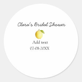 レモン ブライダルシャワー 現代 シンプル ミニマル ラスティックb ラウンドシール