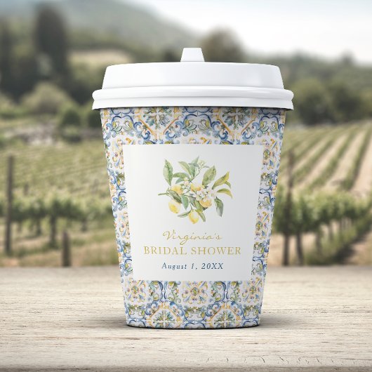 レモン ブライダルシャワー 紙コップ